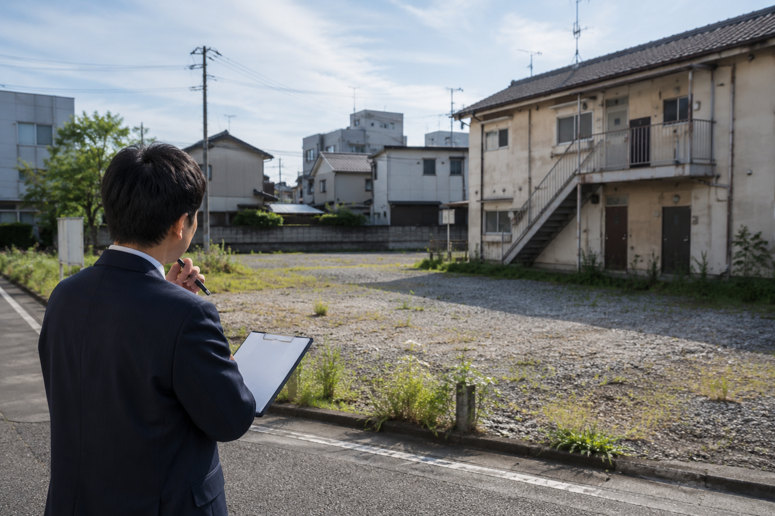 アパート経営の収支計画を確認するイメージ