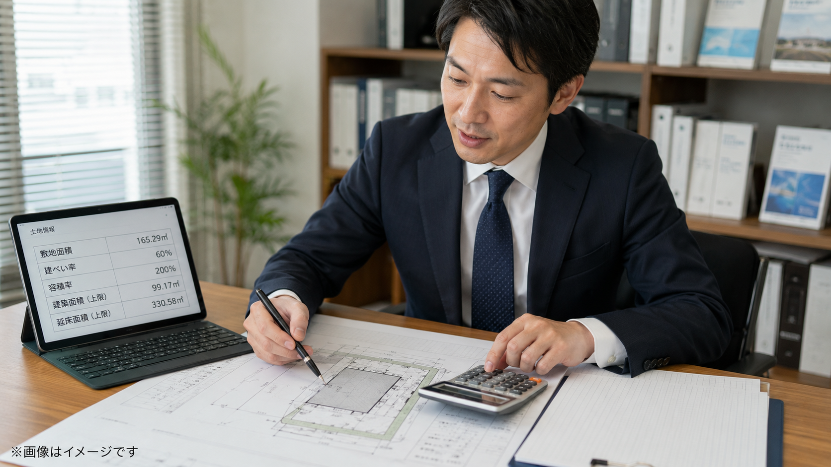 角地と防火地域の条件によって建ぺい率が10パーセントまたは20パーセント緩和されるイメージ