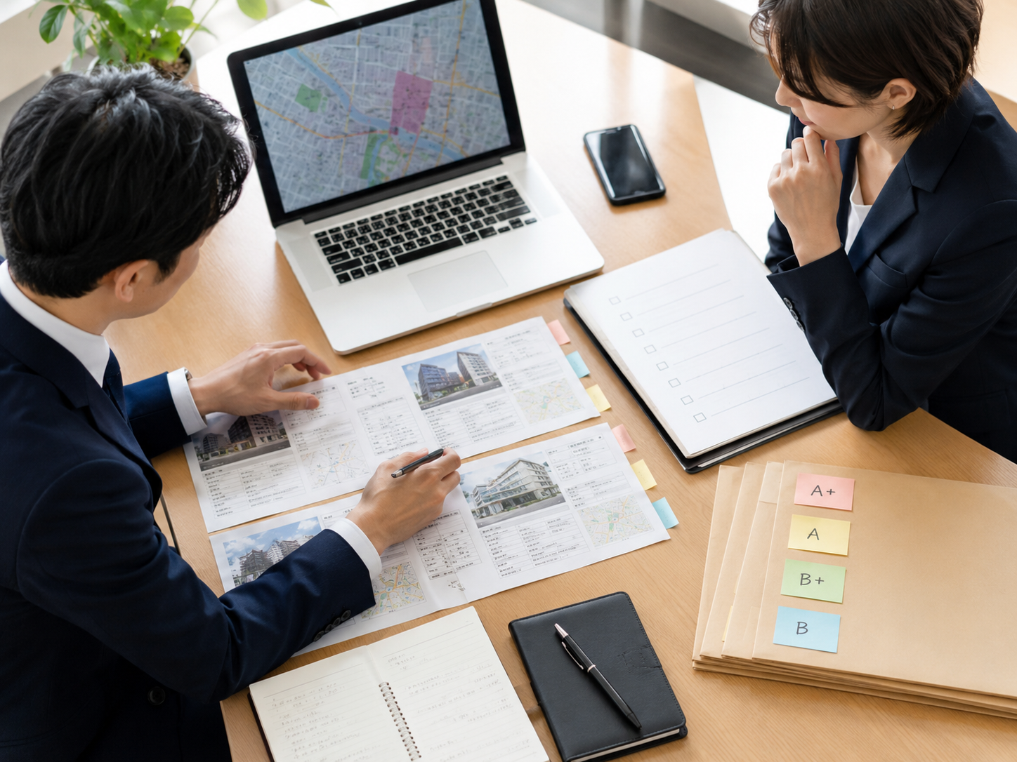 容積率を都市計画図・前面道路・建物ボリュームから確認するイメージ