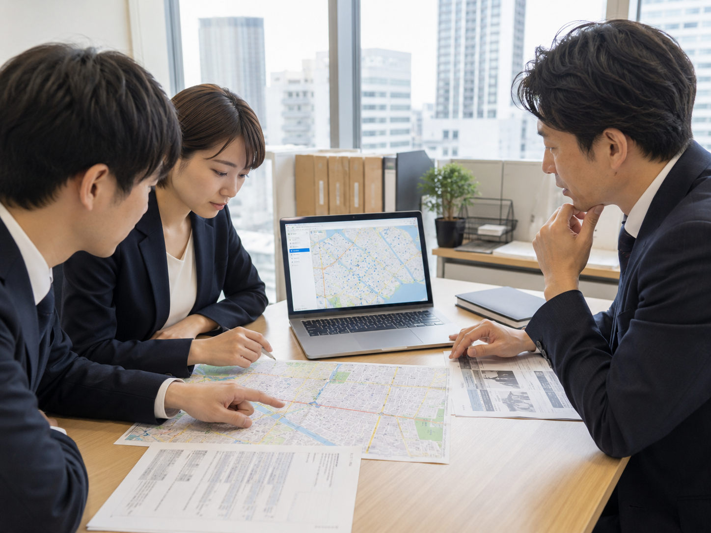 登記情報から所有者や抵当権を確認し営業候補を検討するイメージ
