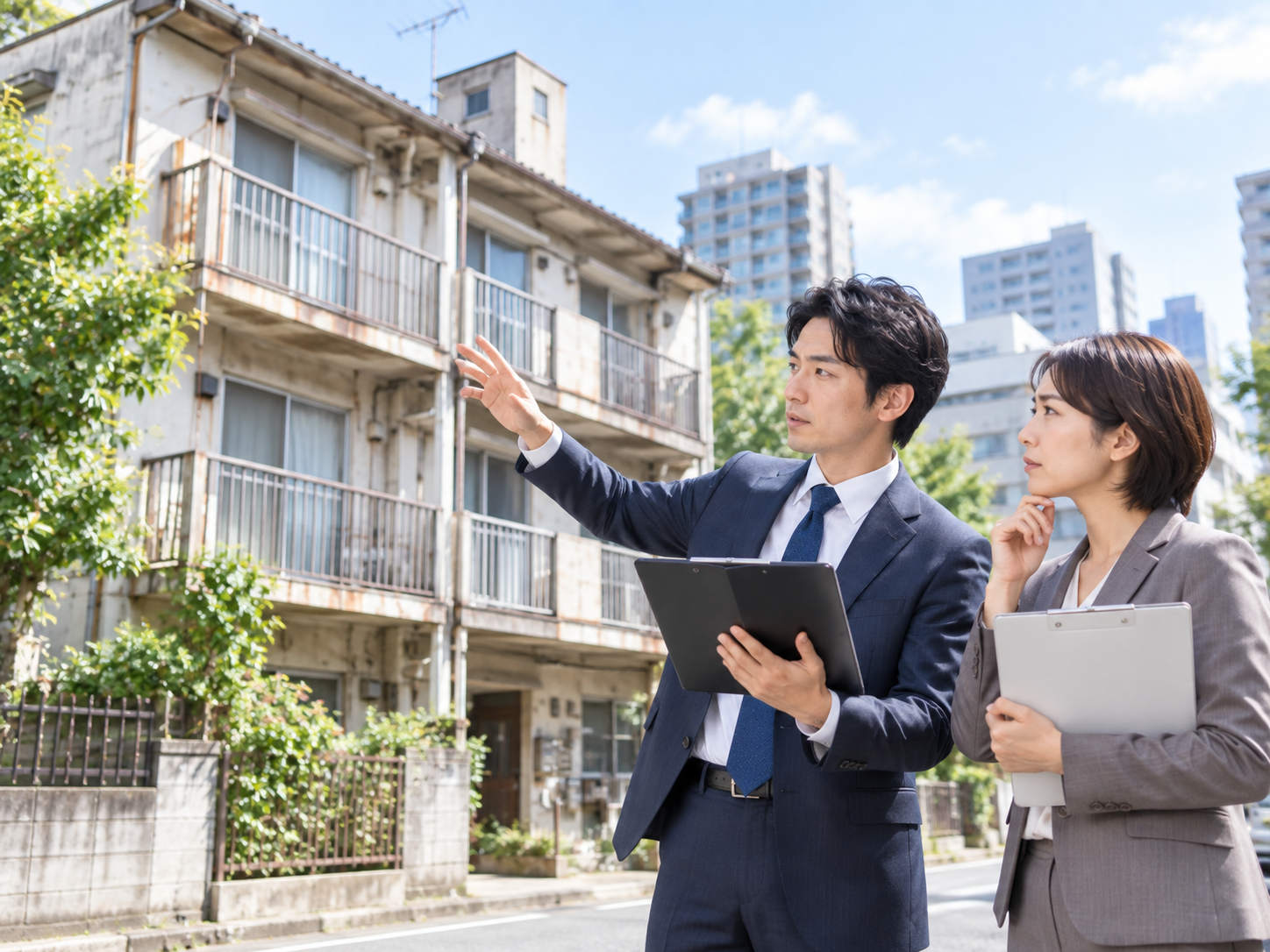 築古アパートの登記情報から登記上の所有者を確認し営業候補として整理するイメージ