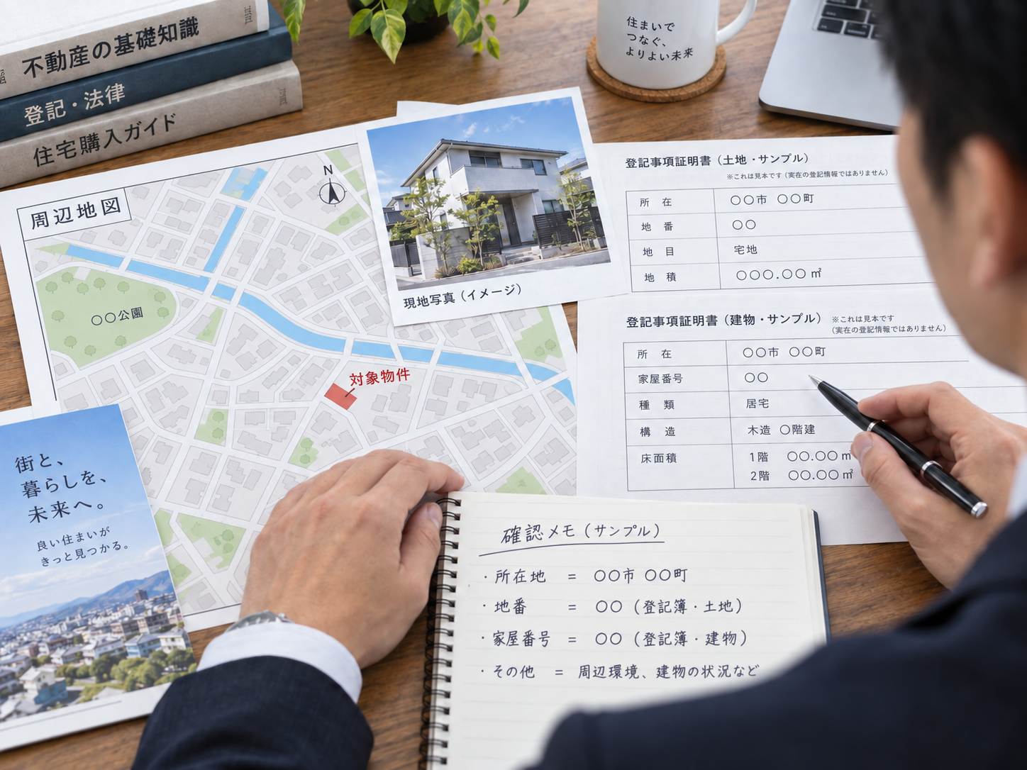 営業エリア内の空き家候補を地図から絞るイメージ
