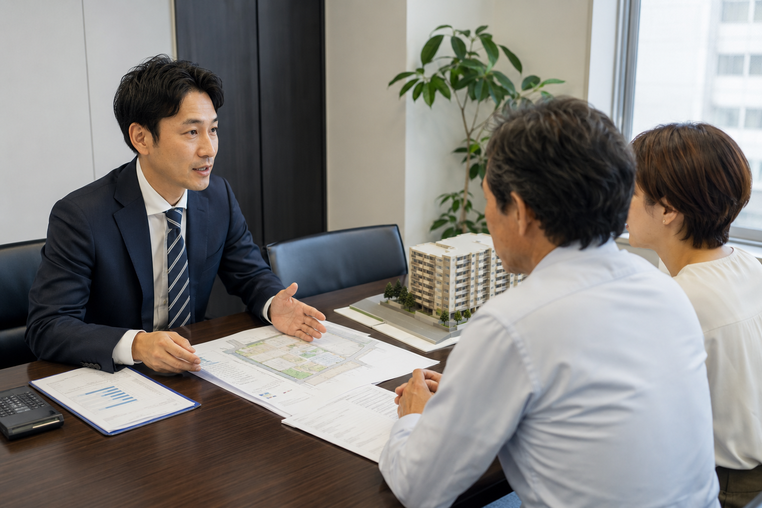 金融機関が土地活用の収益性と返済可能性を確認するイメージ