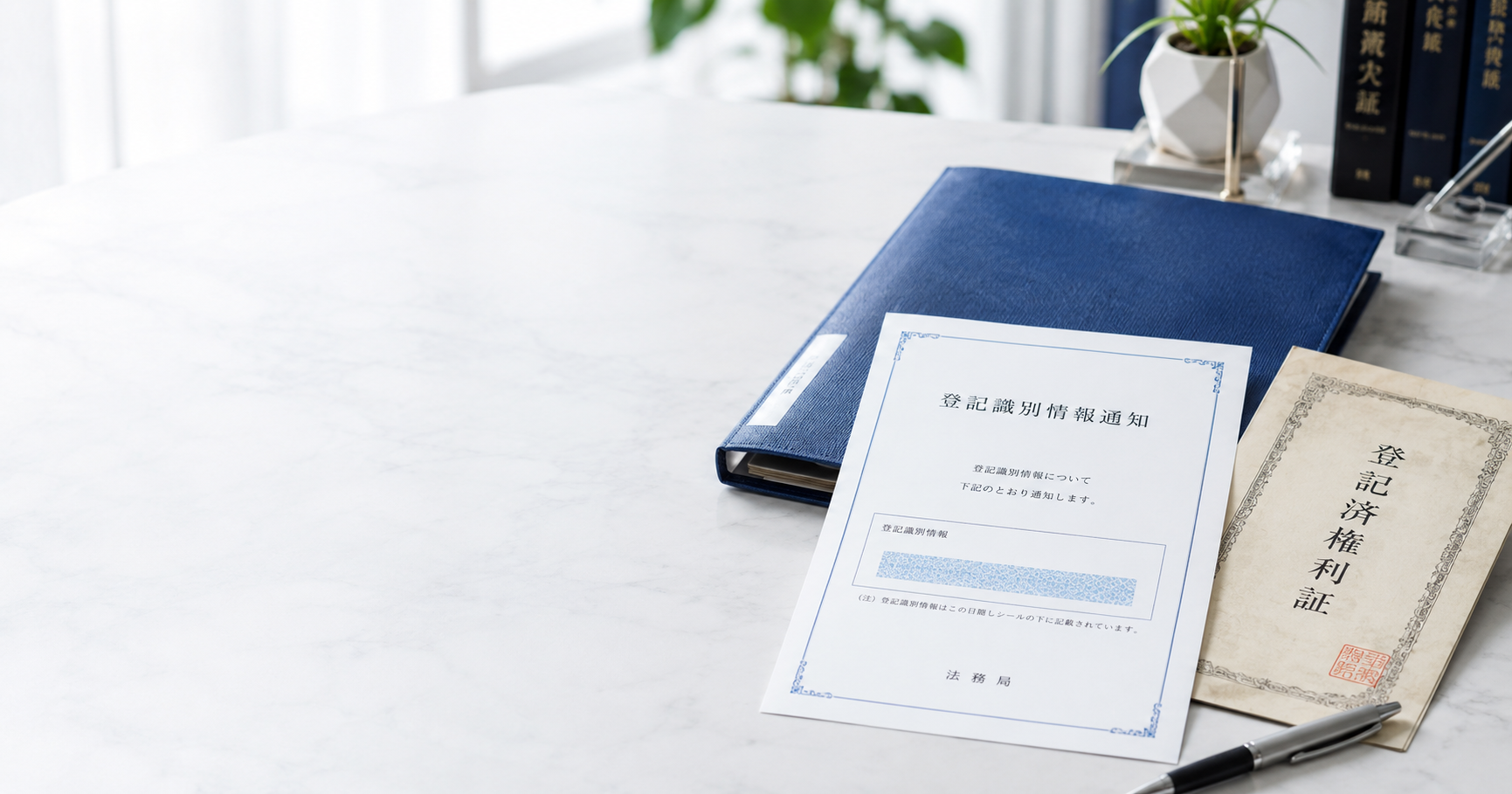 登記識別情報通知と従来の権利証の違いを確認するイメージ