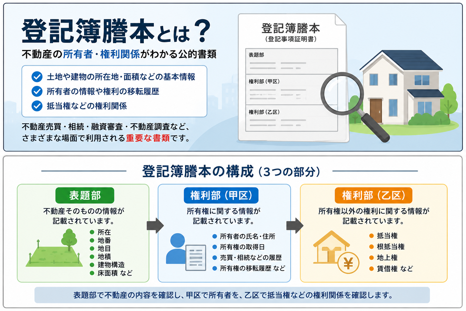 不動産登記簿の整理確認