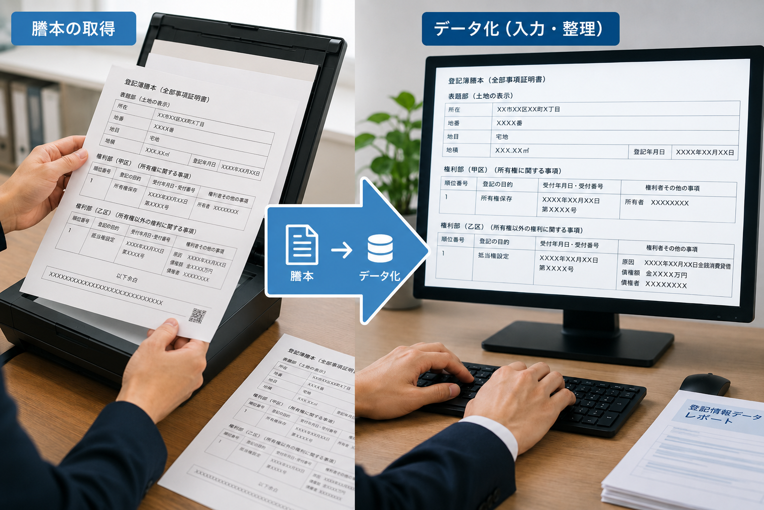 謄本取得・データ化のイメージ